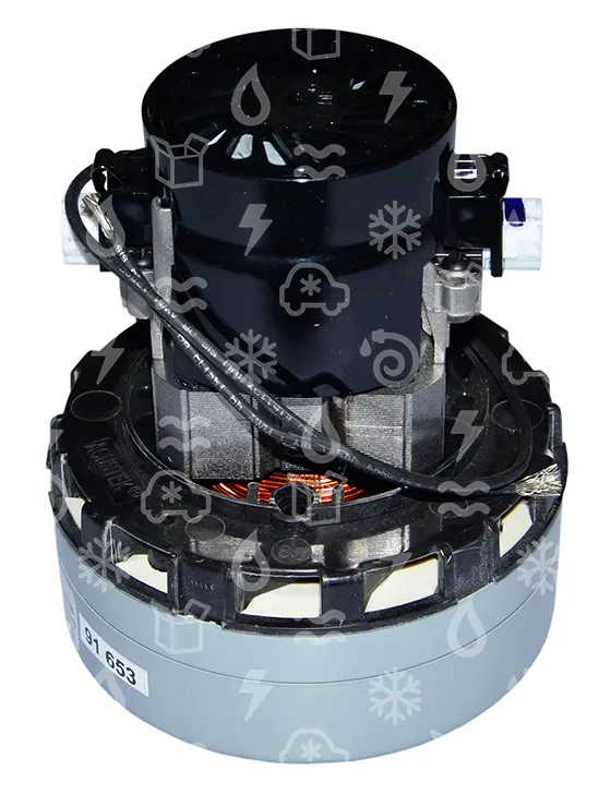 motor vysavače 480 W/24 V DC, AMETEK LAMB 116599-13, periferní bypass, 5,7